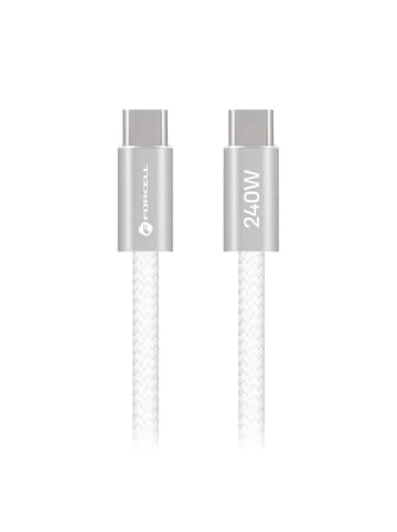 COFI 1453 Forcell Ladekabel USB-C auf USB-C F-Energy Cafule Color CBN1 in Transparent