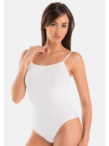 Teyli Taillierter Bodysuit mit dünnen Trägern Goffy in weiß