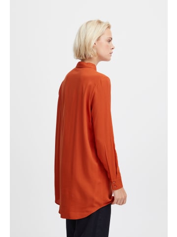 ICHI Langarmbluse IHMAIN SH2 - 20114754  länger geschnittene Bluse in Orange