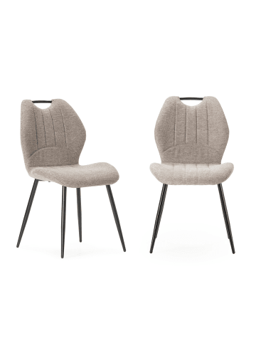 CALICOSY 4er-Set Stühle MULI in Braun - (W) 48 x (H)86 x (L)58 cm