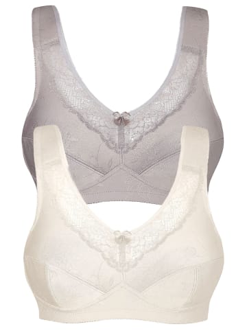 SUSA 2er Pack Entlastungs BH ohne Bügel Basic in frosty lavender puder