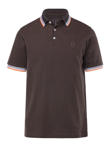 JP1880 Poloshirt in dunkelbraun