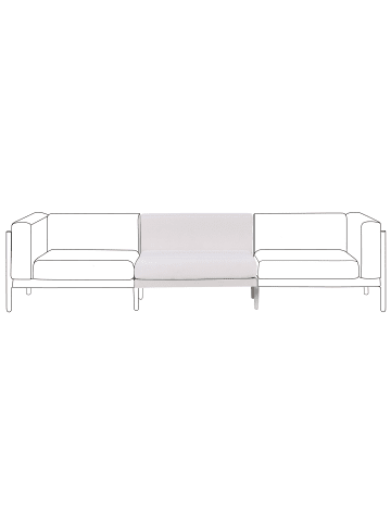 Beliani Gartensofa FERRETTI in Beige - (W) 88 x (H) 68 x (L) 73 cm