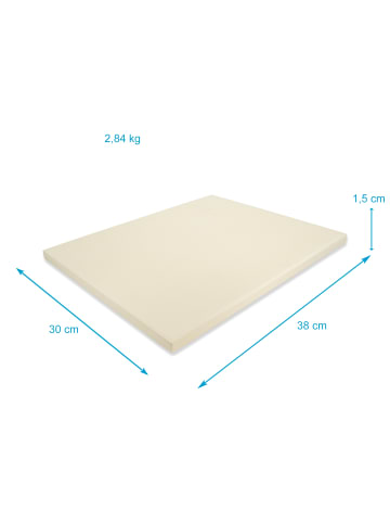 Intirilife Pizzastein 38 x 30 x 1,5 cm in Beige
