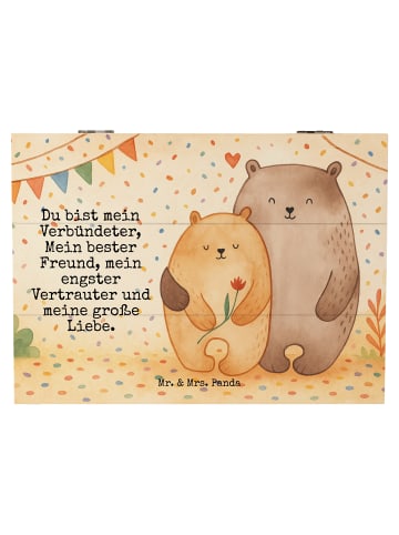 Mr. & Mrs. Panda Box Bären Liebe Design mit Spruch in Weiß