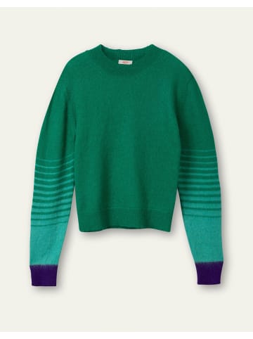 Oilily Kontrastpullover mit langen Ärmeln in Grün
