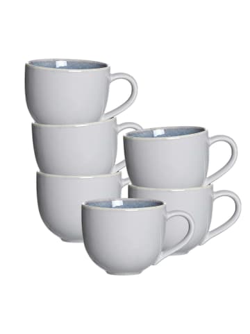 Ritzenhoff & Breker 6er Set Kaffeetassen Skagen Stone 220 ml in grau