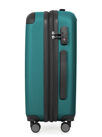 Hauptstadtkoffer Spree - Koffer Flugzeug Trolley Handgepäck Hartschale TSA 42L in Aquagrün