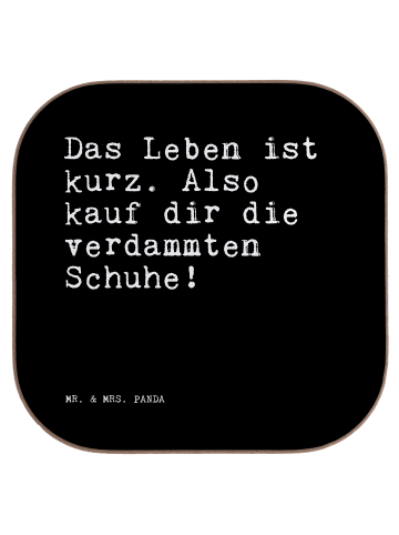 Mr. & Mrs. Panda Tischschoner Das Leben ist kurz.... mit Spruch in Schwarz