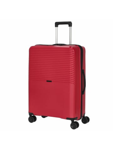 D&N Travel Line 4000 - 4-Rollen-Trolley M 66 cm (taupe) in pink