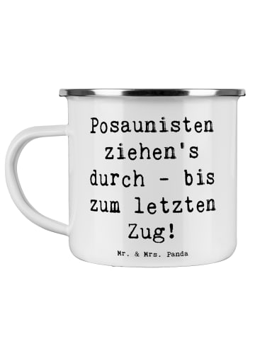 Mr. & Mrs. Panda Becher Spruch Trombone Durchzieher mit Spruch in Weiß