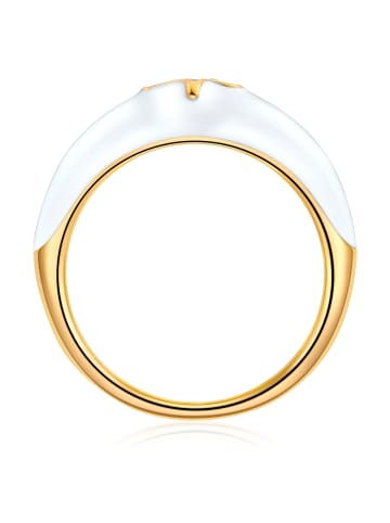 Glanzstücke München Ring Sternzeichen Widder aus Sterling Silber mit Zirkonia in gelbgold