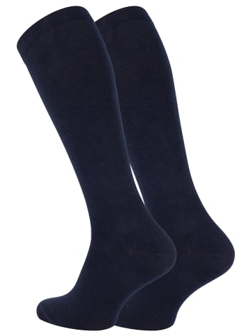 Cotton Prime® Stütz- und Reisekniestrümpfe Kompressionsstrümpfe in marine blau