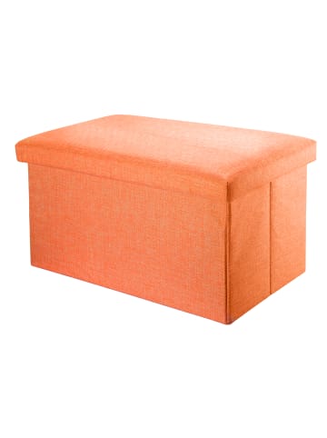 Intirilife Faltbare Sitzbank 78x38x38 cm in MANDARINEN ORANGE