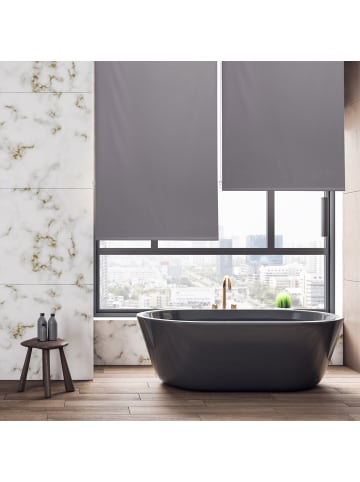 relaxdays Duschrollo in Grau - (B)80 x (H)240 cm