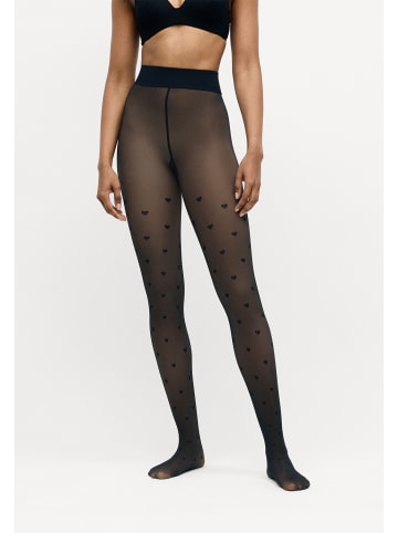 s.Oliver Thermostrumpfhose 80 DEN 1er Pack black hearts