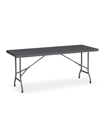 relaxdays Gartentisch in Grau - (B)180 x (H)73 x (T)74 cm