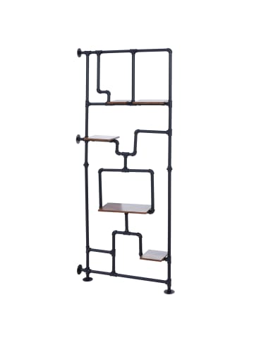 MCW Raumteiler mit Regal P10, Dunkelbraun