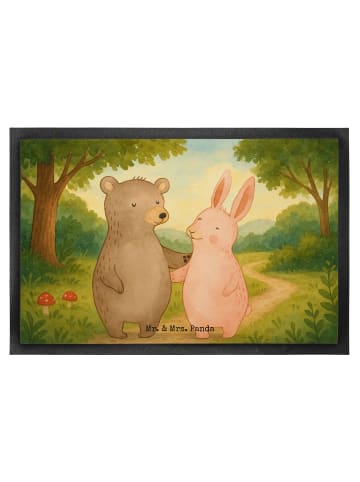 Mr. & Mrs. Panda fußmatte Bär und Hase Umarmen Design ohne Spruch in Weiß