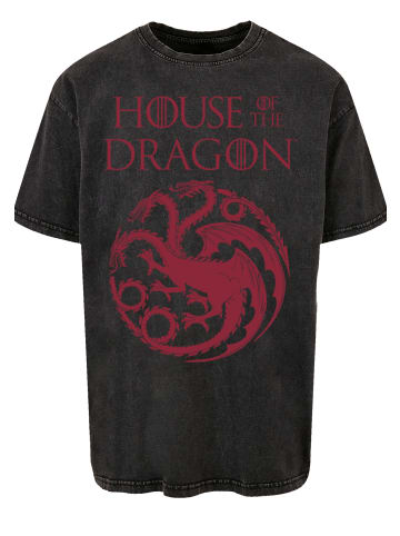 F4NT4STIC Oversize T-Shirt House Of The Dragon Targaryen Crest Logo in schwarz