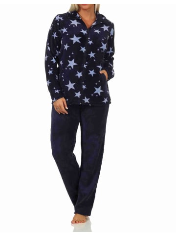 NORMANN Coralfleece Hausanzug Homewear Sternen - 58690 in marine