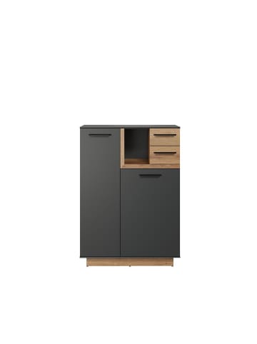 ebuy24 Sideboard Synnax 2 Grau 80 x 40 cm