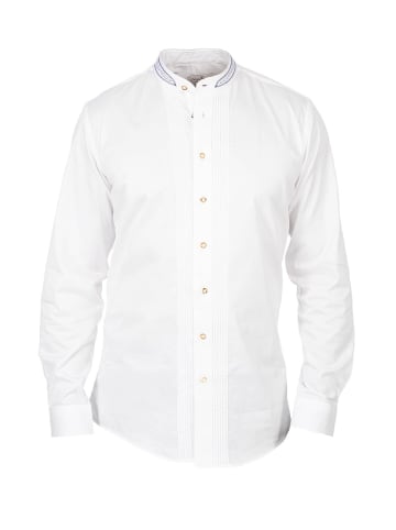 Almsach Stehkragenhemd LF928-CO in weiß-jeans