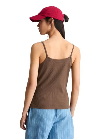 Marc O'Polo DENIM Spaghettiträger-Top slim in Umbra Brown