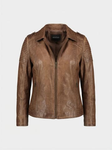 KOROSHI Damler jacken mit leewerschließeffekt in braun