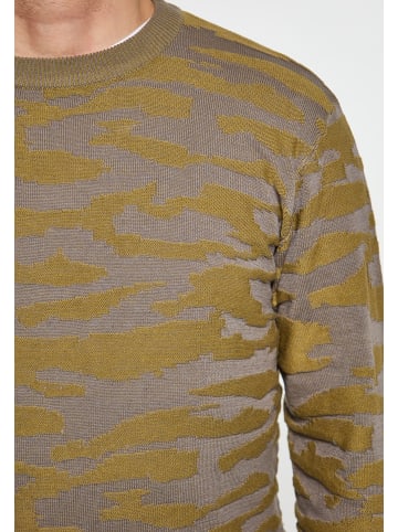 TUFFSKULL Herren Pullover in KHAKI GRAU MELANGE