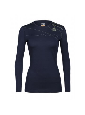 icebreaker Shirt Wmns 200 Oasis LS Crewe Skyw in Dunkelblau