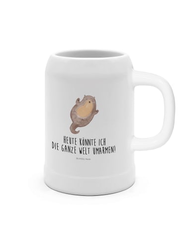 Mr. & Mrs. Panda Seidel Otter Umarmen mit Spruch in Weiß