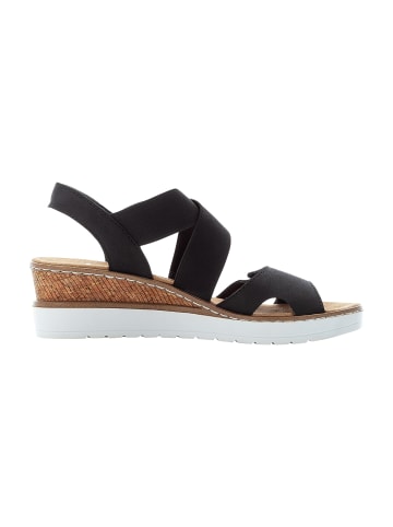 rieker Komfort Sandalen in Schwarz