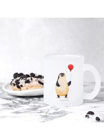 Mr. & Mrs. Panda Trinkglas Pinguin Luftballon ohne Spruch in Transparent