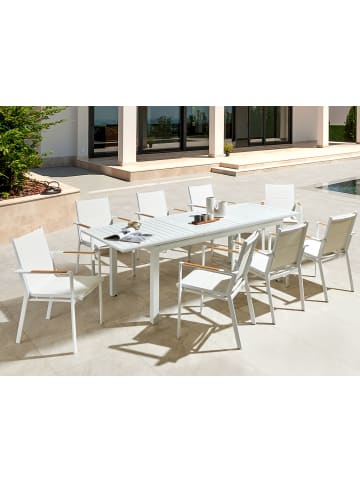 Beliani Esstisch SKALOMA in Weiß - (W) 90 x (H) 74 x (L) 180 cm