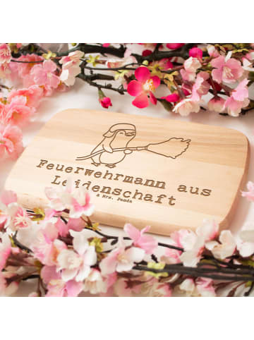Mr. & Mrs. Panda Holzbrett Feuerwehrmann Leidenschaft mit Spruch in Transparent