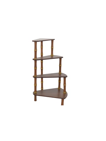 möbel-direkt Blumenständer Treppe in nussbaumfarben