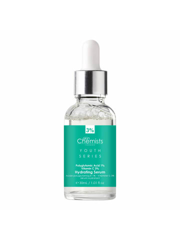 Skinchemists Feuchtigkeitsspendendes Serum - Polyglutaminsäure 1%, Vitamin C 3% 30ml