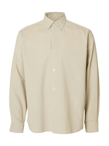 SELECTED HOMME Hemd SLHREGDANNI CORD BD LS SHIRT in Beige