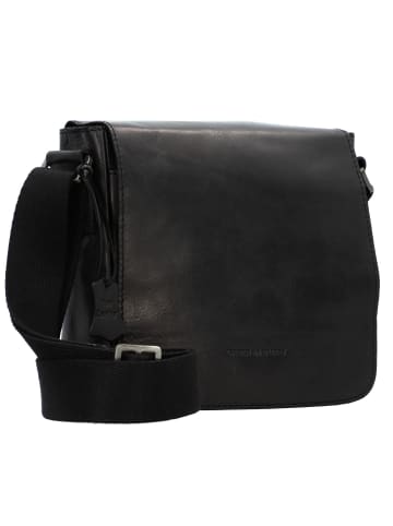 Greenburry Pure Black Umhängetasche Leder 20 cm black