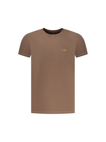 Aeronautica Militare Braun Baumwolle Herren T-Shirt