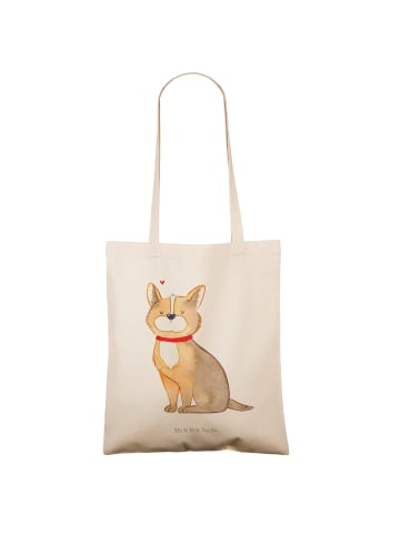 Mr. & Mrs. Panda Uni Tasche Hund Glück ohne Spruch in Creme