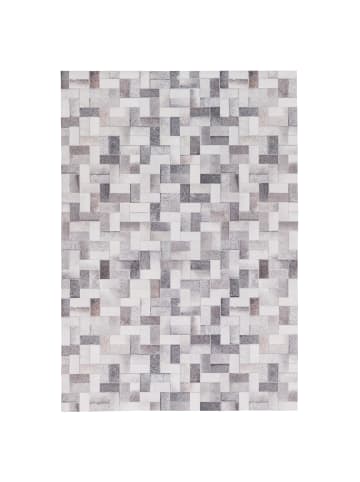 Pergamon Kunstfaser Patchwork Tierfell Trend in Grau Beige