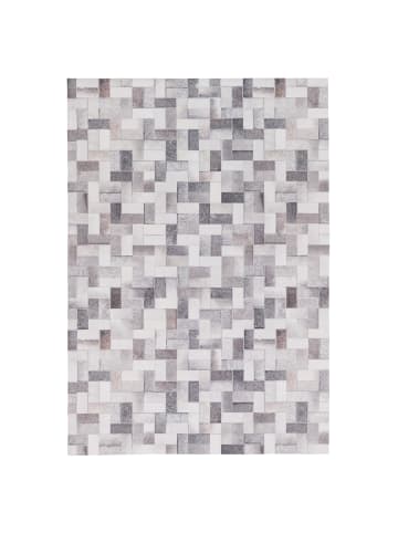 Pergamon Kunstfaser Patchwork Tierfell Trend in Grau Beige