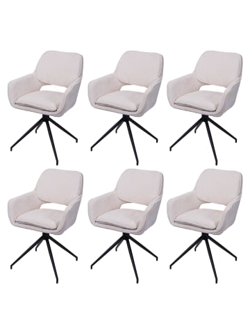 MCW 6er-Set Esszimmerstuhl N74, Creme
