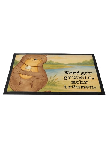 Mr. & Mrs. Panda Filzmatte Otter Muschel Design mit Spruch in Weiß