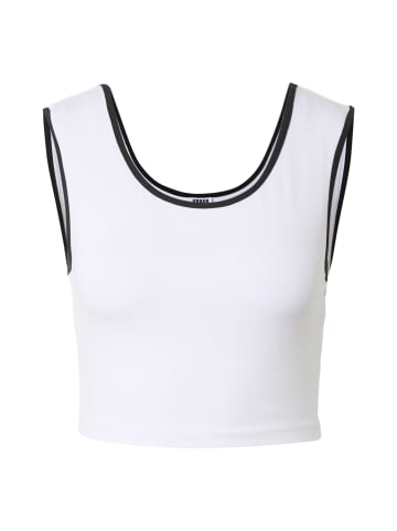 Urban Classics Cropped Tee in blushedrose/white+white/black