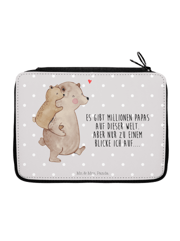 Mr. & Mrs. Panda Schreibmappe Papa Bär mit Spruch in Grau Pastell
