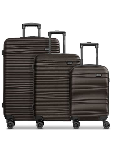 Redolz Essentials 16 3-SET 4 Rollen Kofferset 3-teilig in coffee
