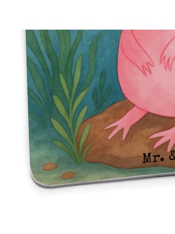 Untersetzer Axolotl Niedlich Design ohne Spruch in Weiß
